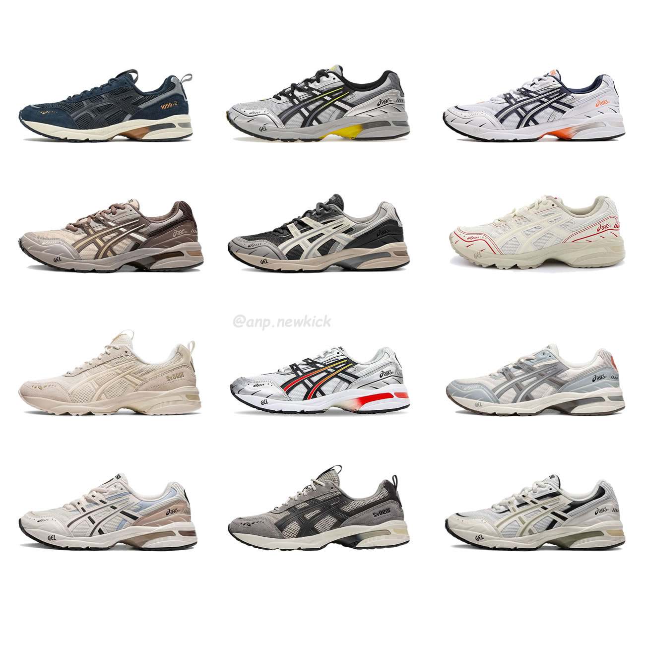 Asics Gel 1090 Grey Beige Birch French Blue White Sage Silver Cream Brown Silver Cream Gray Blue (1) - newkick.cc